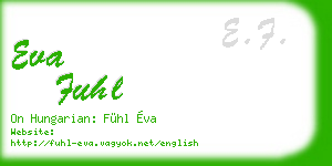 eva fuhl business card